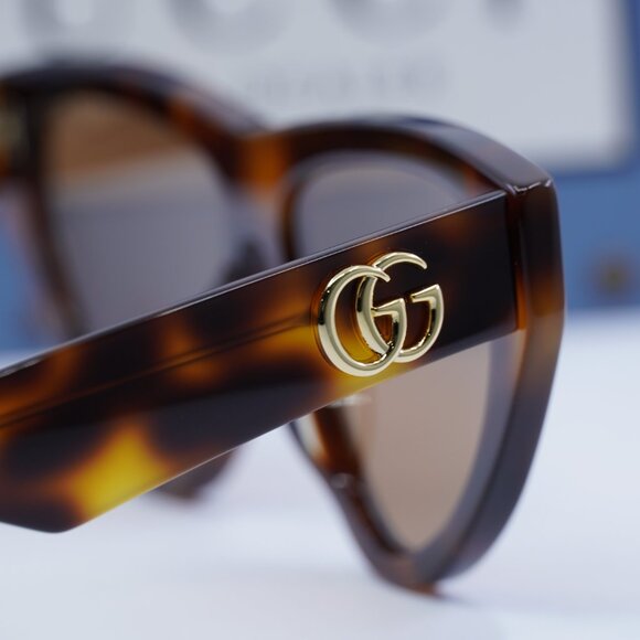 Gucci GG1333S 002 Cat Eye Sunglasses - Havana/Brown